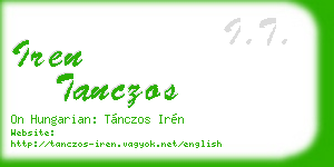 iren tanczos business card